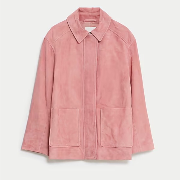 JAEGER Pink Leather Jacket - Picture 1 of 9